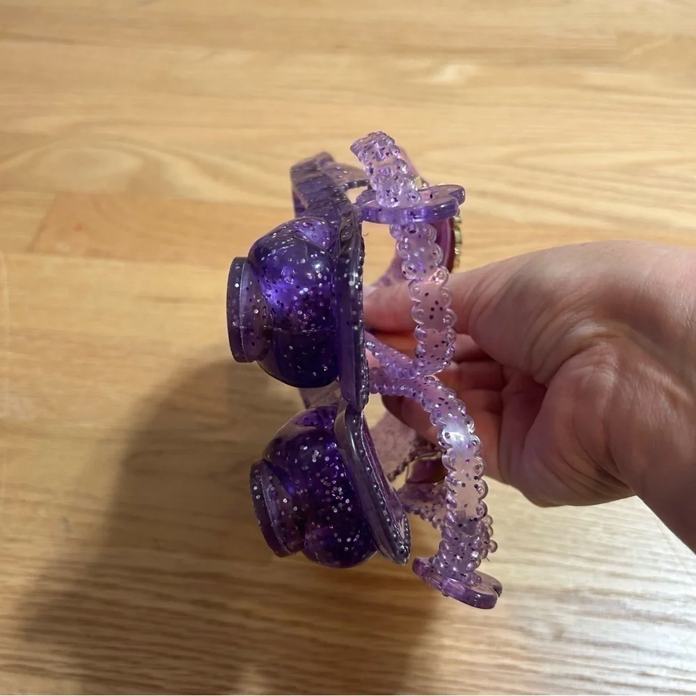 Disney Rapunzel Light Up Dress Shoes Purple 7/8 Kids Girls Toddler Costume Play